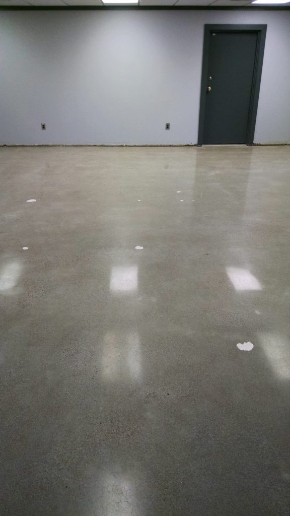 Concrete floor after resurfacing