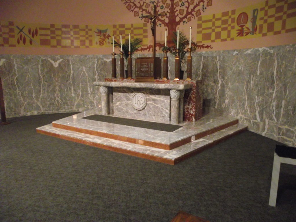 Completion of restoration on marble altar