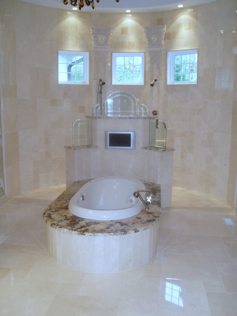 Marble master bathroom
